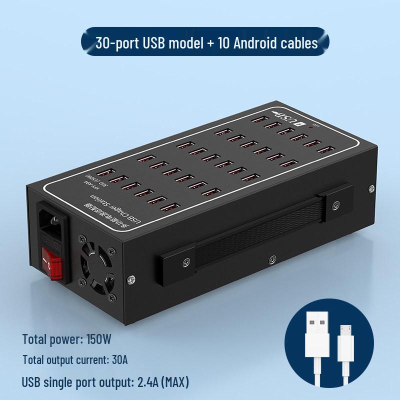 Мощная USB-станция для зарядки с несколькими портами - Настольное зарядное устройство для мобильных устройств и сетевой фильтр