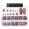 Nail Art Jewelry Set, High Silver Flat Bottom Diamond Ab Water Diamond Shiny Diamond Strip Box 1440 Pcs
