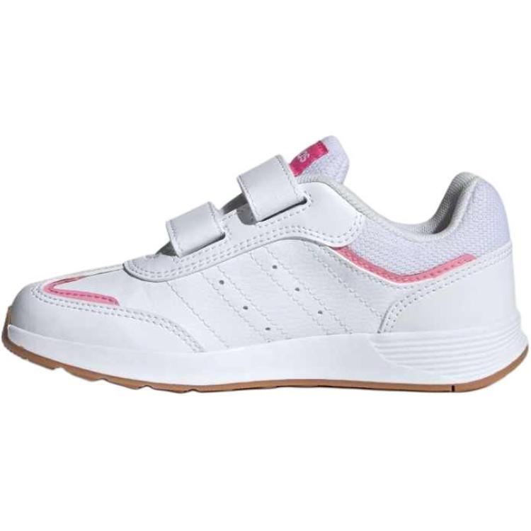 Adidas Tensaurs Switch Cf Мягкие Удобные Прочные Низкие Повседневные Кроссовки Детские Повседневные Кроссовки Белый Пульсирующий Маджента Благословение-Розовый JI1052