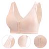 Women Front Buttons Elderly Underwear Wire-free Brassiere Front Closure Vest Cotton Sport Bras