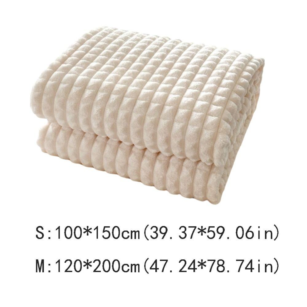 Multifunctional Solid Color Flannel Blanket Comfortable Thickened Sofa Blanket Soft Warm Office Nap Blanket Winter