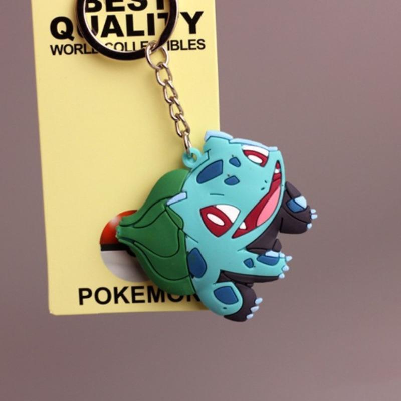 Мягкие силиконовые брелоки Charmander Bulbasaur Sandshrew ПВХ брелоки Милые мультяшные аниме брелоки Детские игрушки Подарок