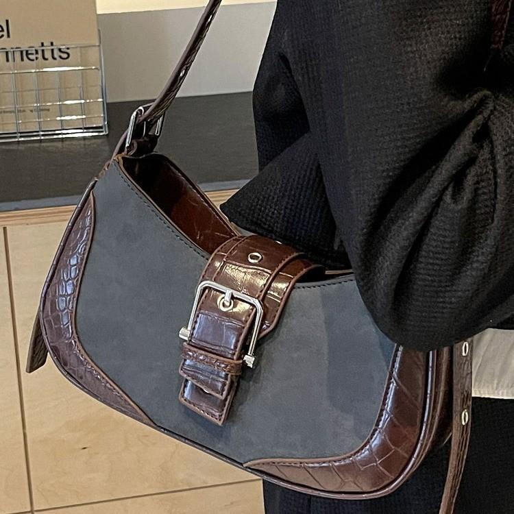 Trendy 2024 New Simple Vintage Underarm Bag Single Shoulder Bag High Quality Texture Crossbody Bag Women