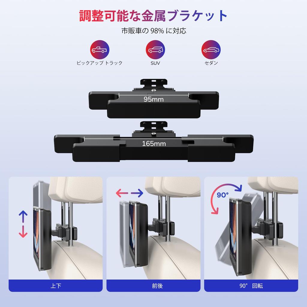 Подголовник GONavidio Монитор DVD Слот В 12-дюймовый HDMI Вход Синхронизация Смартфона Автомобильный DVD-плеер Регион Без Возобновления CPRM 1080P Наушники Динамик USB SD