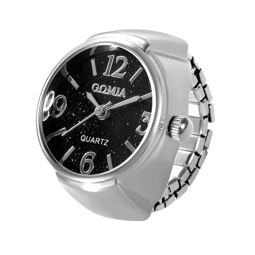 Сплав цифровые часы для пары кольцо кварцевые круглые кварцевые кольца для пальцев модные эластичные кольца для мужчин