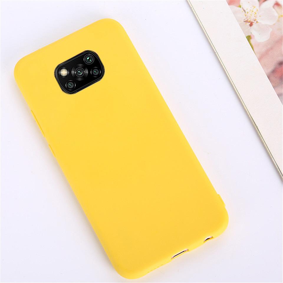 Чехол для телефона цвета конфеты для Xiaomi POCO X3 NFC, чехлы POCO X3 Pro PocoX3, чехол Funda, тонкий матовый силиконовый мягкий защитный чехол из ТПУ