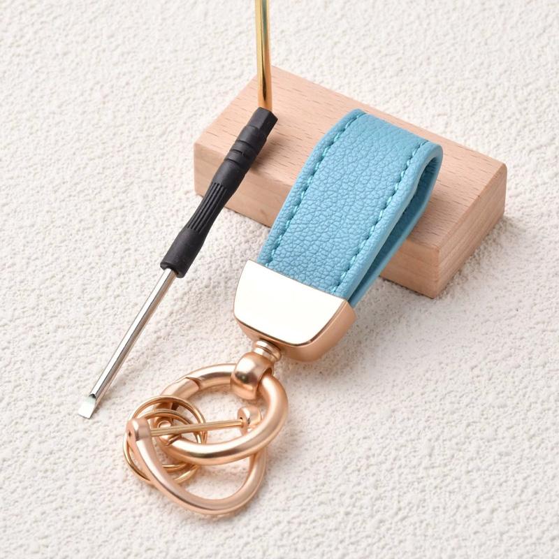 1 шт. Брелок высокого класса с узором козы Новый французский брелок для ключей от машины Аппаратная фурнитура Держатель для ключей Высококачественный брелок из кожи ягненка