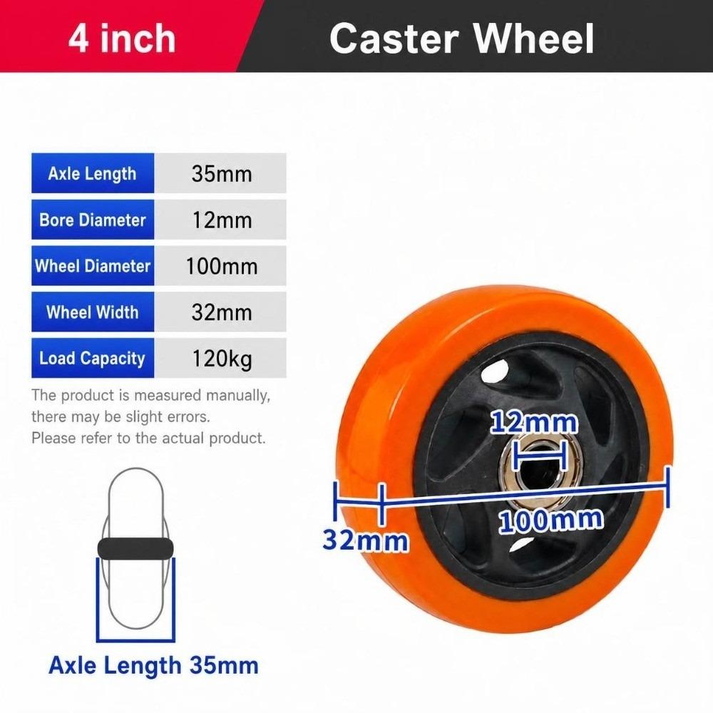 High Load Capacity Trolley Wheel Double Bearings Replacement Wheel Heavy Duty Application