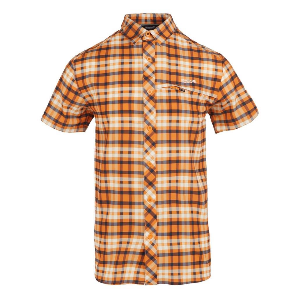 Regatta Mens Checked Packaway Travel Shirt
