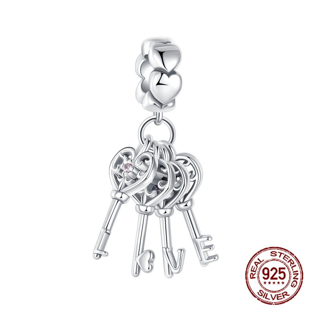 Шармы Бусины Медь Однотонный Буква Семья Навсегда Дерево Жизни Циркониевые Бусины Подходят для DIY Браслетов Ювелирные Изделия