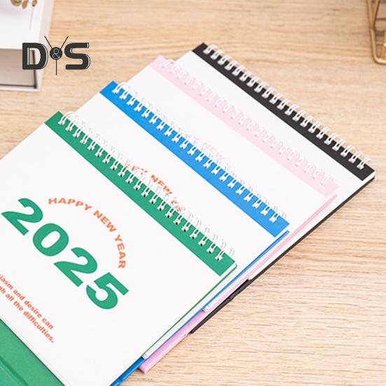 Маленький настольный календарь 2025 года, перекидной настольный календарь, ежемесячный планировщик, органайзер для управления временем для домашнего офиса и школы