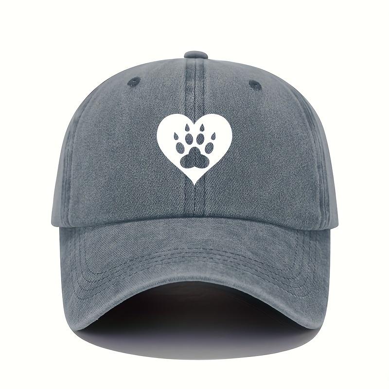 Love print baseball cap retro lightweight washed cap adjustable men's and women's sun protection hats