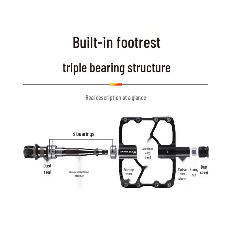 Велосипедные педали WEST BIKING из углеродного волокна