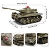 2024 New RC Tank Model Toy 2.4G Remote Control Programmable Tracked Tank Sound Effect Military Tank 1/30 Remote Control Car Toy Suitable for Boys Gift