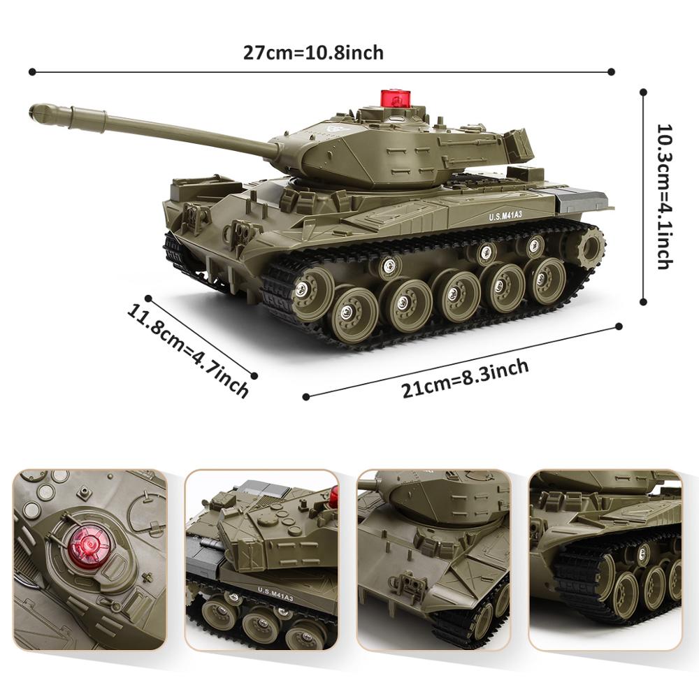 2024 New RC Tank Model Toy 2.4G Remote Control Programmable Tracked Tank Sound Effect Military Tank 1/30 Remote Control Car Toy Suitable for Boys Gift