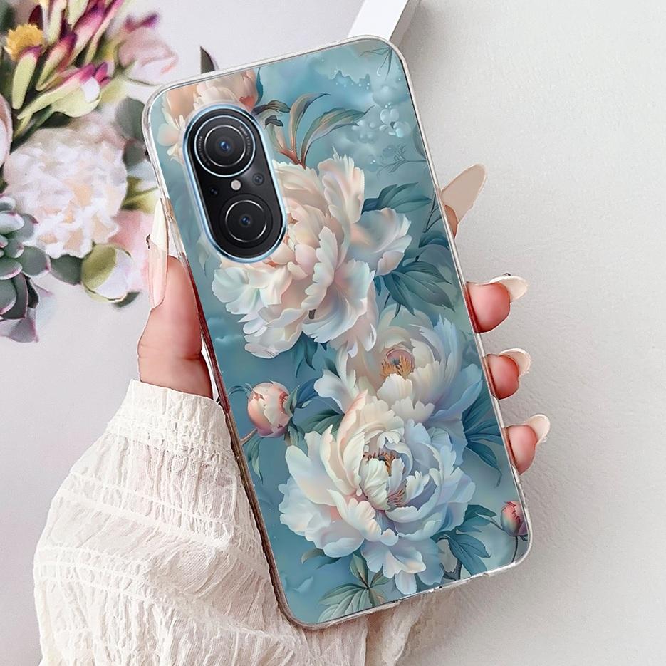 Чехол для Huawei Nova 9 SE Чехол Nova9 Pro Роскошный с рисунком цветов Мягкий тонкий чехол для телефона для Huawei Nova 9 Pro Nova9 SE Fundas Сумки