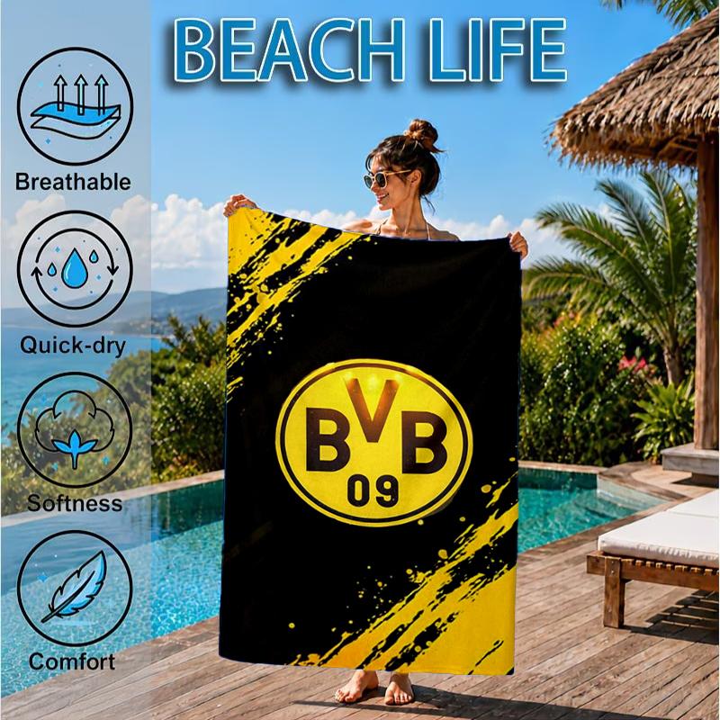 09 Football Club Beach Towel, Microfiber Beach Towel, Perfect For Pool, Beach, Travel, Home Decor Beach Party Fan gifts