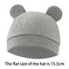 Шапки для мальчиков и девочек, мягкие для новорожденных 06 месяцев, шапка для новорожденных, серая