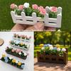 1:12 Scale Flower Fence Decor Lifelike Miniature Potted Plants Toys  Doll House Decor