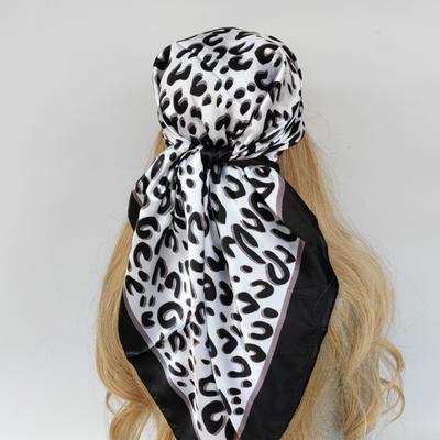 Женский маленький платок из атласного шелка, квадратный принт, шарф, фуляр, женский носовой платок, бандана, шейный платок, для волос, узкий галстук, шарфы, шали