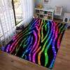 Colorful Glitter Zebra Stripe Pattern Carpet for Living Room Decor Suitable for use as an anti-slip for living room bedroom sofas