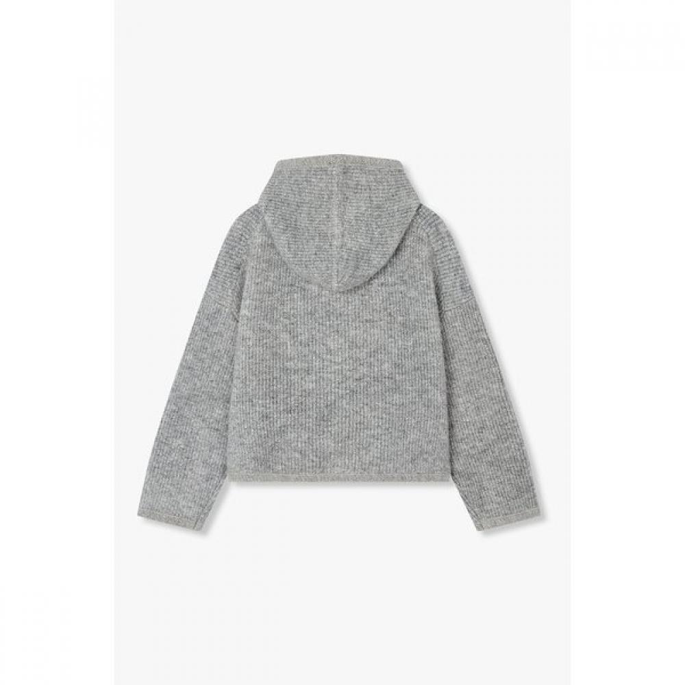 Voice Of Voices Loop Detail Hooded Knit Cardigan 7125450106