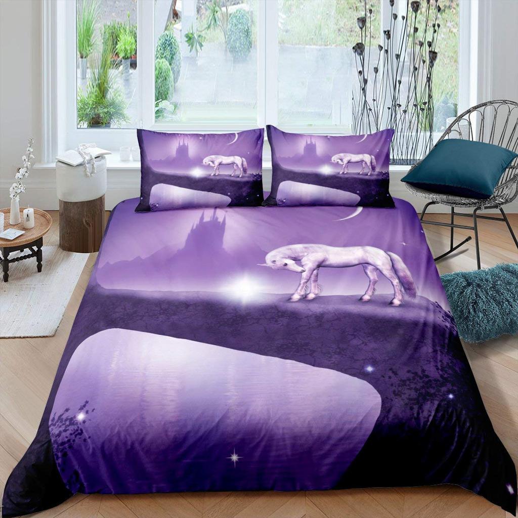 Bridge Landscape Digital Printing Duvet Cover Set For Kids Boys Girls Polyester Bedding Set Double Single Size With Pillowcase