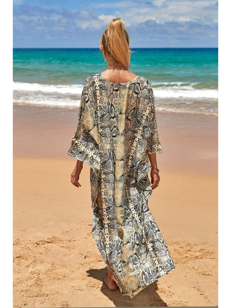 Европейский и американский стиль, свободное пляжное платье: Большой размер накидка для защиты от солнца и пляжного отдыха