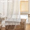 1PC European Style White Sheer Tulle Gauze Window Screening Drapes Lace Curtain For Wedding Home Decor