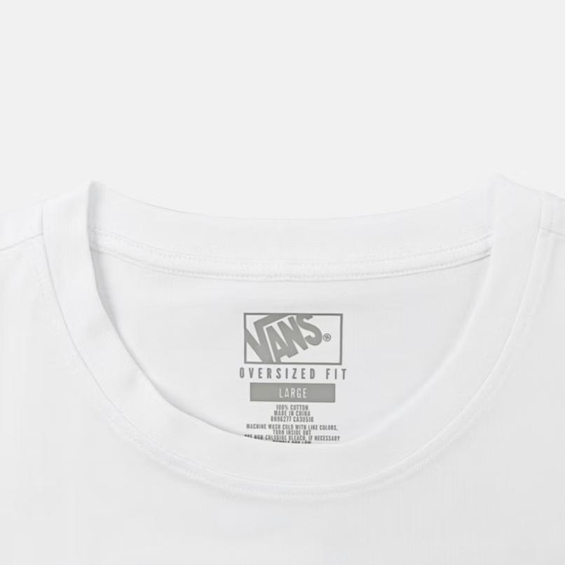 Vans Свободная футболка-пуловер унисекс с круглым вырезом и коротким рукавом VN000TMXJVY