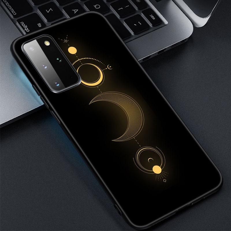 Witches Moon Tarot Mystery Totem Phone Case For Samsung Galaxy S22 Pro S21 S20 Ultra FE S10 Lite S9 S8 Plus S10E 5G Black Cover