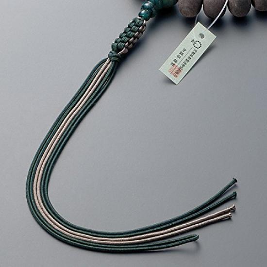 Buddhist Altar Shop Takita Shoten Buddhist Prayer Beads, Jodo Shinshu Buddhist Formal Prayer Beads [For Men], Ebony (Plain), Mandarin Orange Beads,