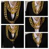 Gold Plated Punk Thick Chain Necklace Fashion Jewelry Sweater Chain Men Exaggerated Necklace