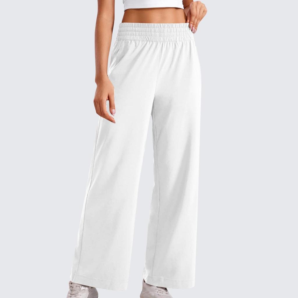 Женские повседневные спортивные штаны с эластичным поясом и широкими карманами
