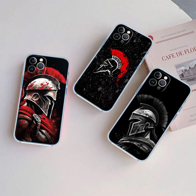 Spartan Warrior Transparent Phone Case for Motorola Moto G10 G20 G30 G31 G32 G34 G35 G41 G42 G50 G51 G52 G55 G60 G60S