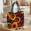  Abstract Vortex Printed Tote Bag Fashion Casual Large Capacity Daily Carry Handbag