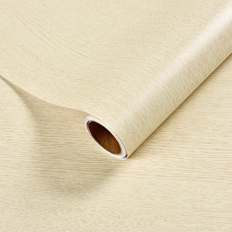 Furniture Renovation Stickers Self-adhesive Wood Grain Stickers Wallpaper Veneer Closet Cabinet Board Wooden Door Desktop Waterproof Imitation Wood