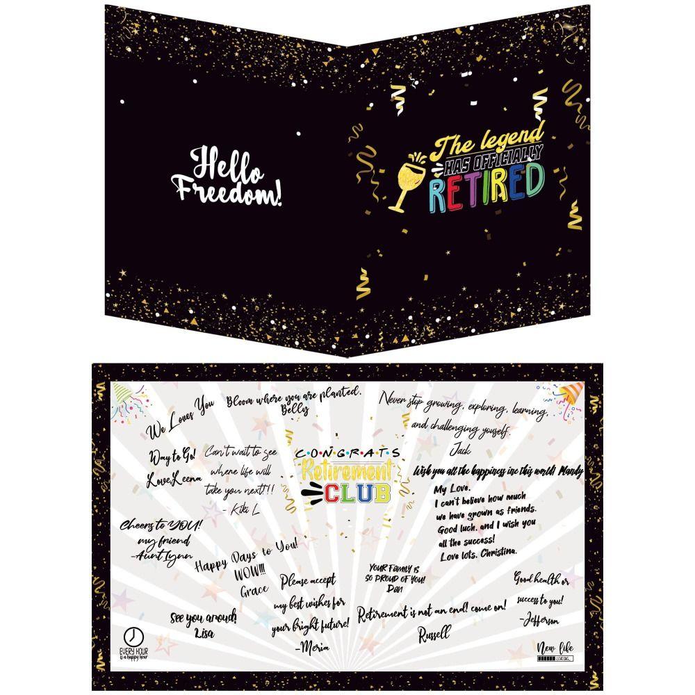 Украшения для вечеринки Прощальный знак на плакате Гигантская поздравительная открытка Гигантская книга пожеланий Доска для подписей