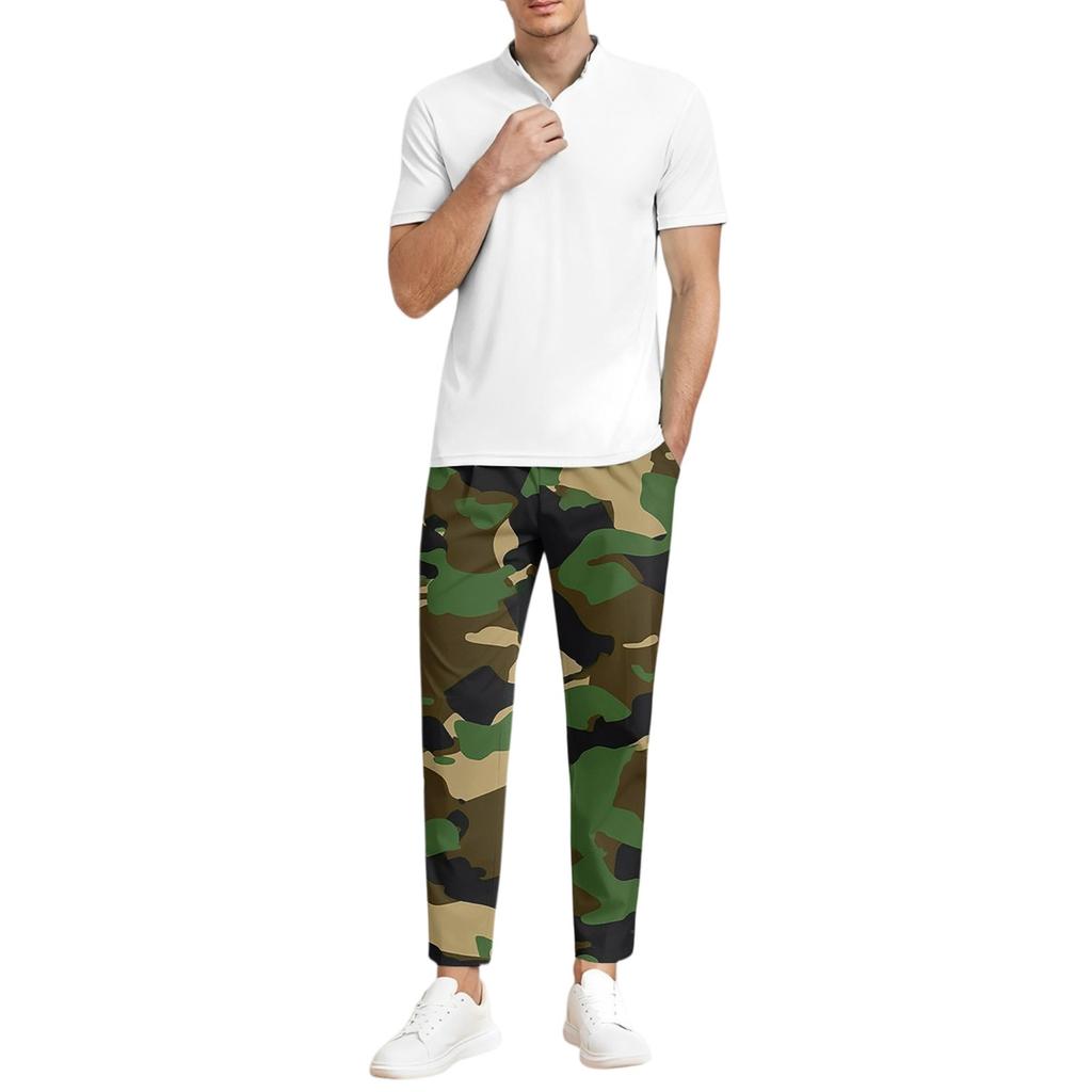 Мужские повседневные камуфляжные длинные брюки, эластичный пояс на шнурке, легкие и облегающие, с карманами, удобные и дышащие