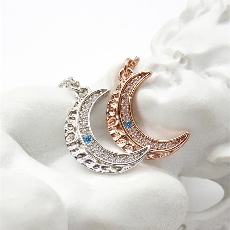 Корейская легкая роскошная модная бижутерия женское ожерелье с луной простая подвеска в виде полумесяца ключичная цепочка