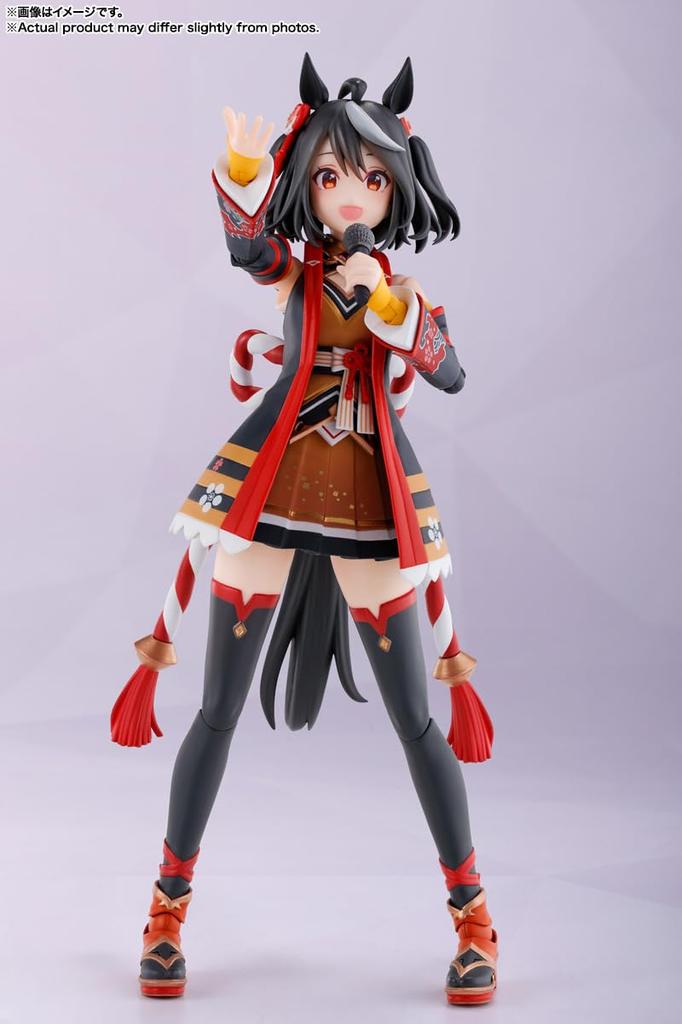 TAMASHII NATIONS Uma Musume Pretty Derby Kitasan Black 140мм Раскрашенная Подвижная Фигурка S.H.Figuarts Прибл.. ПВХ и АБС