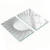 Tempered Glass Kitchen Boards with Abstract Tunnel Graphics 2x30x52 Cm