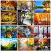 Полная дрель круглая алмазная живопись пейзажная мозаика 5D Алмазная вышивка животные горный хрусталь домашний декор