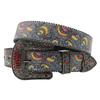 Ремень с принтом из страз в стиле хип-хоп-панк, полный дизайнерского смысла, пояс из искусственной кожи