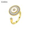 Классическое кольцо Lindon из медного сплава с цирконием, женские ювелирные изделия, свадебный подарок для вечеринки