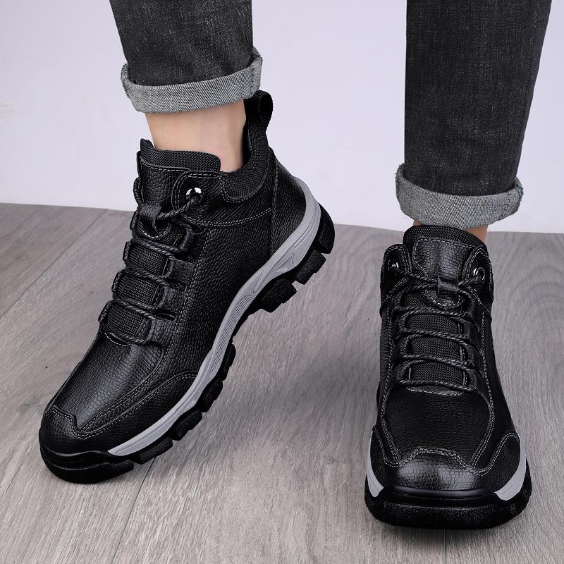 Fashion New Brand Men Casual Shoes Stylish Men Winter Plush Snow Boots Classic Male Hiking Shoes All-match Male Comfortable Basic Boots