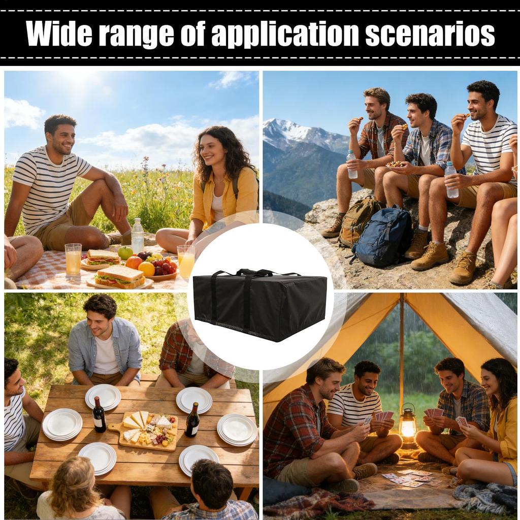 Tabletop Pizza Oven Cover Waterproof Portable Protector Pizza Oven Carry Cover with Top Handle for Outside Backyard Garden