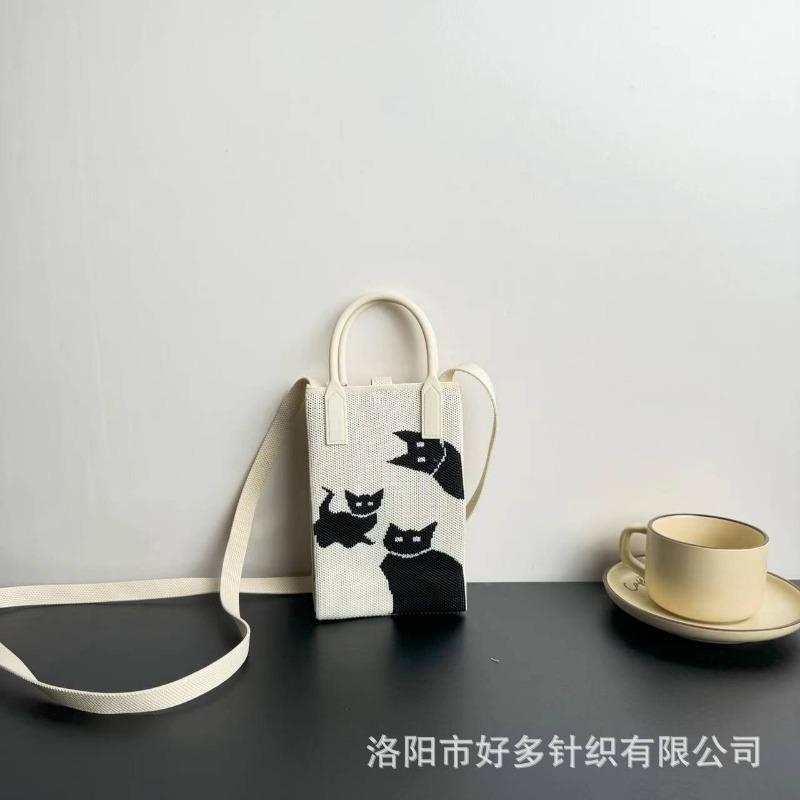 Премиальный сенсорный ns сумка для мобильного телефона новая мультяшная вязаная сумка дофаминовая ниша универсальная сумка-мессенджер через плечо сумочка