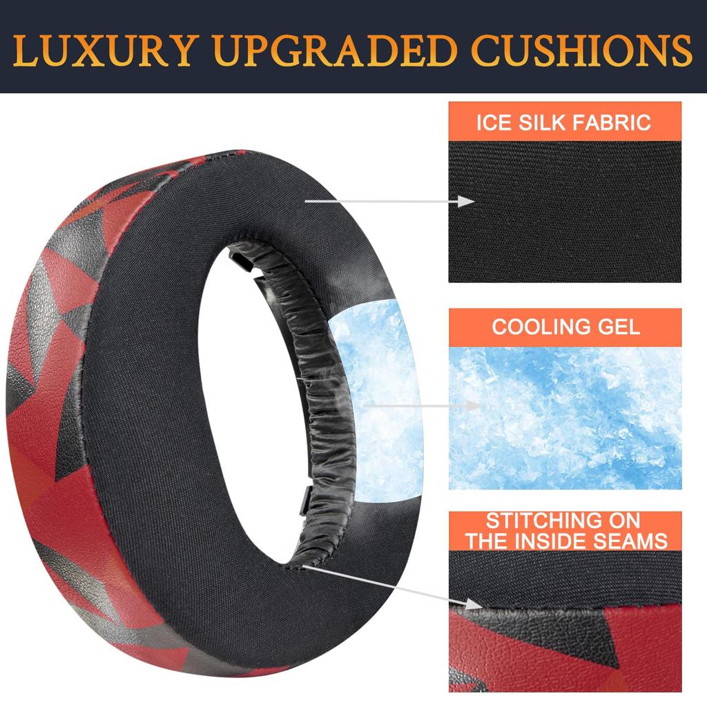 SOULWIT Cooling Gel Pads Ear Pads Ear Cushions for Sony PULSE 3D PlayStation 5 PS5 Wireless Headset Replacement Pads Cooling Ear Pads High Density