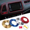 NEW Car Styling Universal 5Mpcs DIY Interior Moulding Trim Strips Auto Accessories Door Decoration Strip Dashboard Edge Sticker
